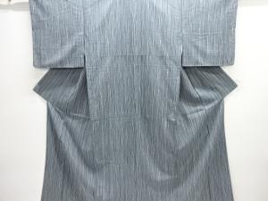 アンティーク　竹縞模様上代紬着物